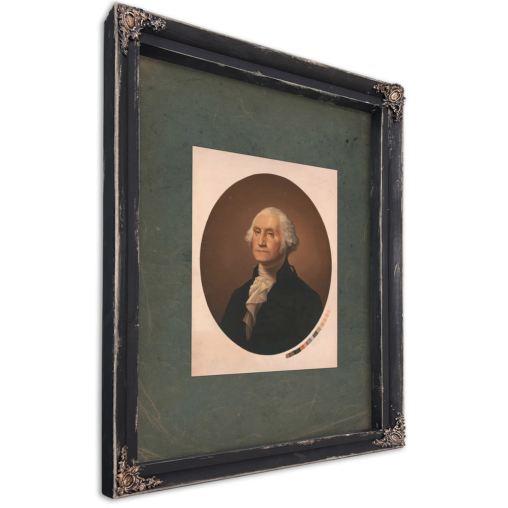 George Washington 1863 187 — Ebony Framed Canvas Print | Bella Frye