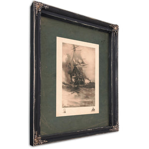 Burning of the Congress 1892 — Ebony Framed Canvas Print | Bella Frye