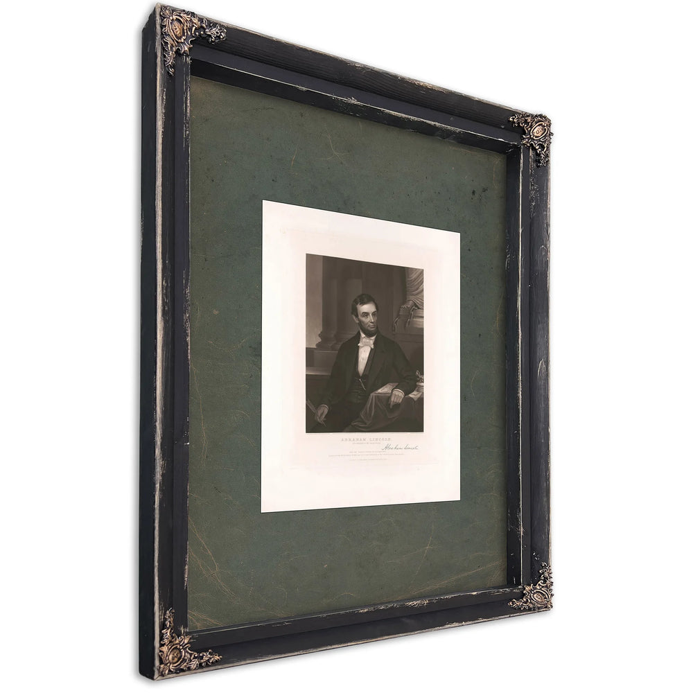 Abraham Lincoln 16th President of the United States 19th Century — Ebony Framed Canvas Print | Bella Frye