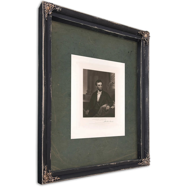 Abraham Lincoln 16th President of the United States 19th Century — Ebony Framed Canvas Print | Bella Frye