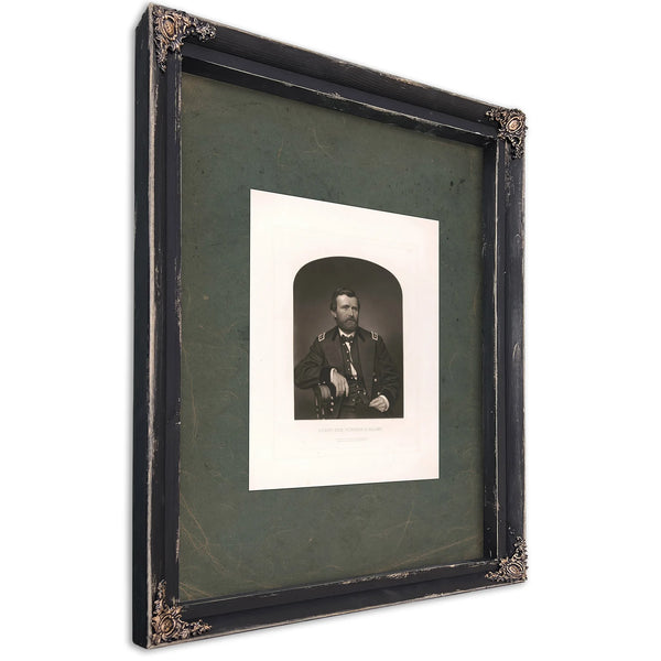 Lieut Gen Ulysses S Grant 19th Century 1 — Ebony Framed Canvas Print | Bella Frye