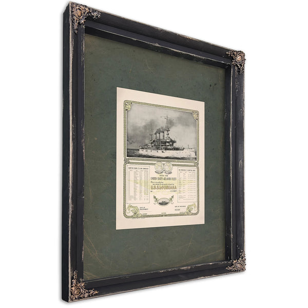 Around the Globe With the United States Atlantic Fleet 199 — Ebony Framed Canvas Print | Bella Frye