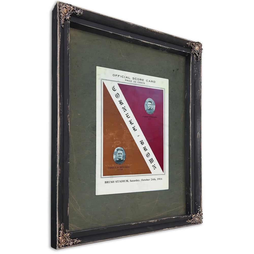 Cornell V Brown Football Game Oct 24 1914 — Ebony Framed Canvas Print | Bella Frye