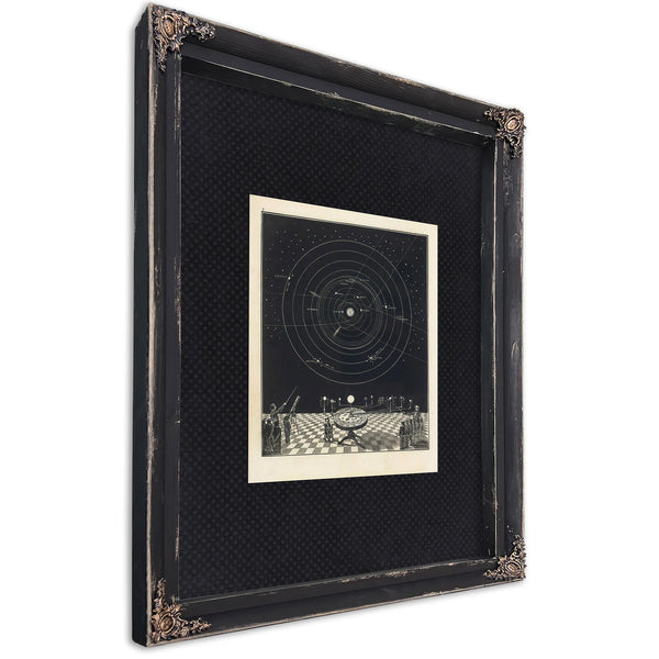 The Celestial Orrery a Lecture on the Heavenly Spheres — Ebony Framed Canvas Print | Bella Frye