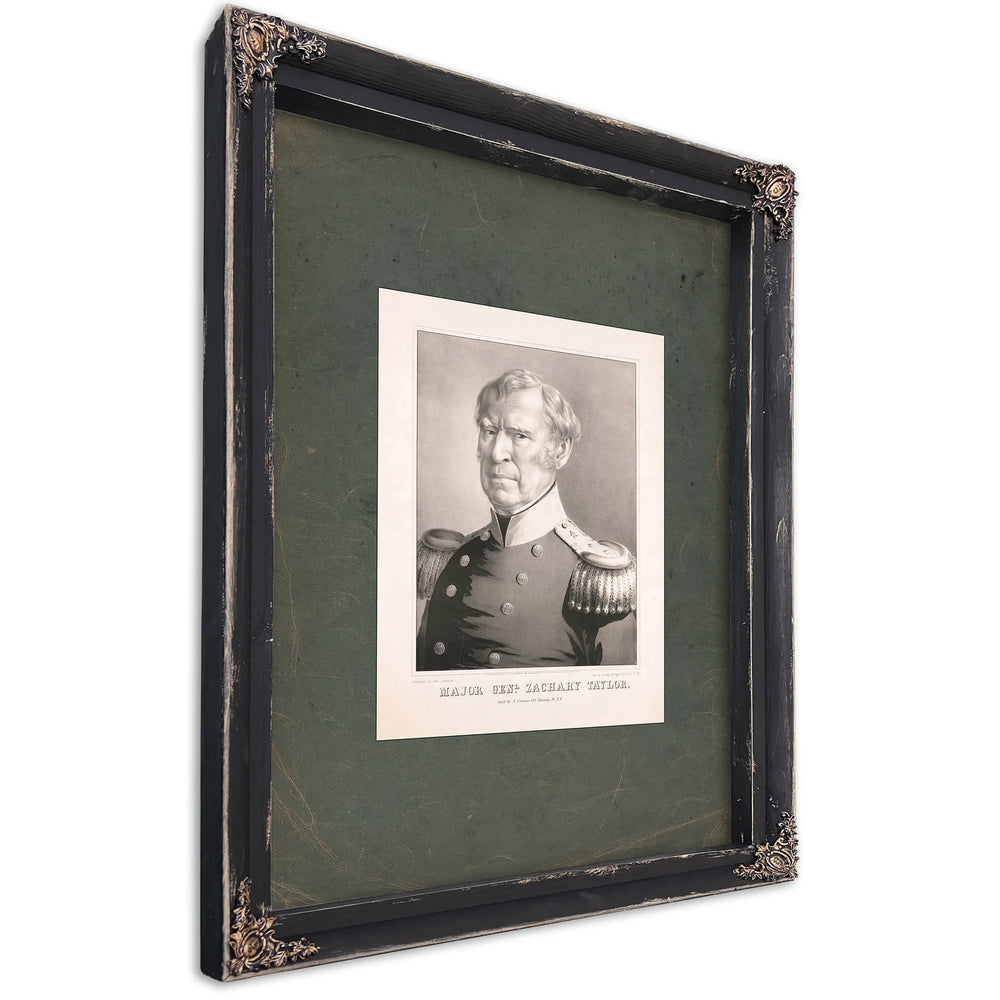 Major General Zachary Taylor 1848 — Ebony Framed Canvas Print | Bella Frye