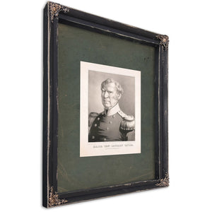 Major General Zachary Taylor 1848 — Ebony Framed Canvas Print | Bella Frye