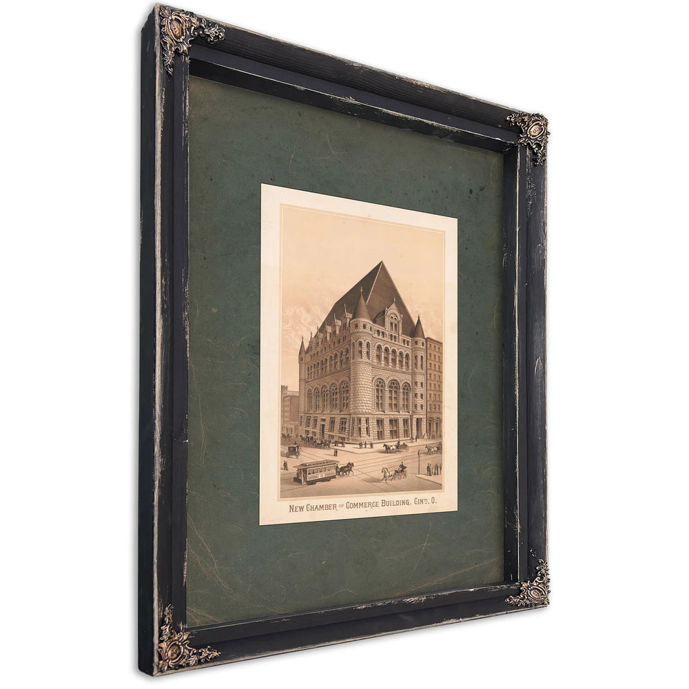 New Chamber of Commerce Building Cinti O 189 — Ebony Framed Canvas Print | Bella Frye