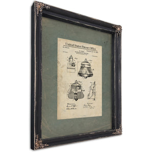 The Gray Telephone Call Register Patent Halloweens Industrial Ghost — Ebony Framed Canvas Print | Bella Frye