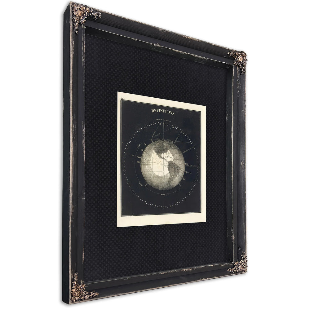 The Celestial Sphere Its Earthly Boundaries — Ebony Framed Canvas Print | Bella Frye