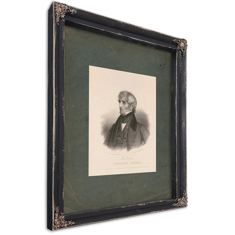 Amos Kendall Postmaster General 1837 — Ebony Framed Canvas Print | Bella Frye