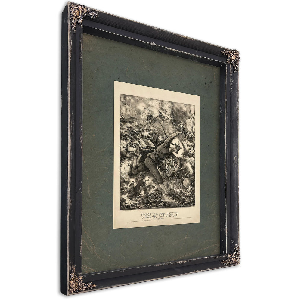 The 4th of July 1872 — Ebony Framed Canvas Print | Bella Frye