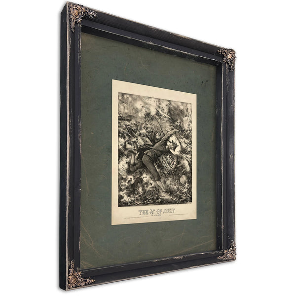 The 4th of July 1872 — Ebony Framed Canvas Print | Bella Frye