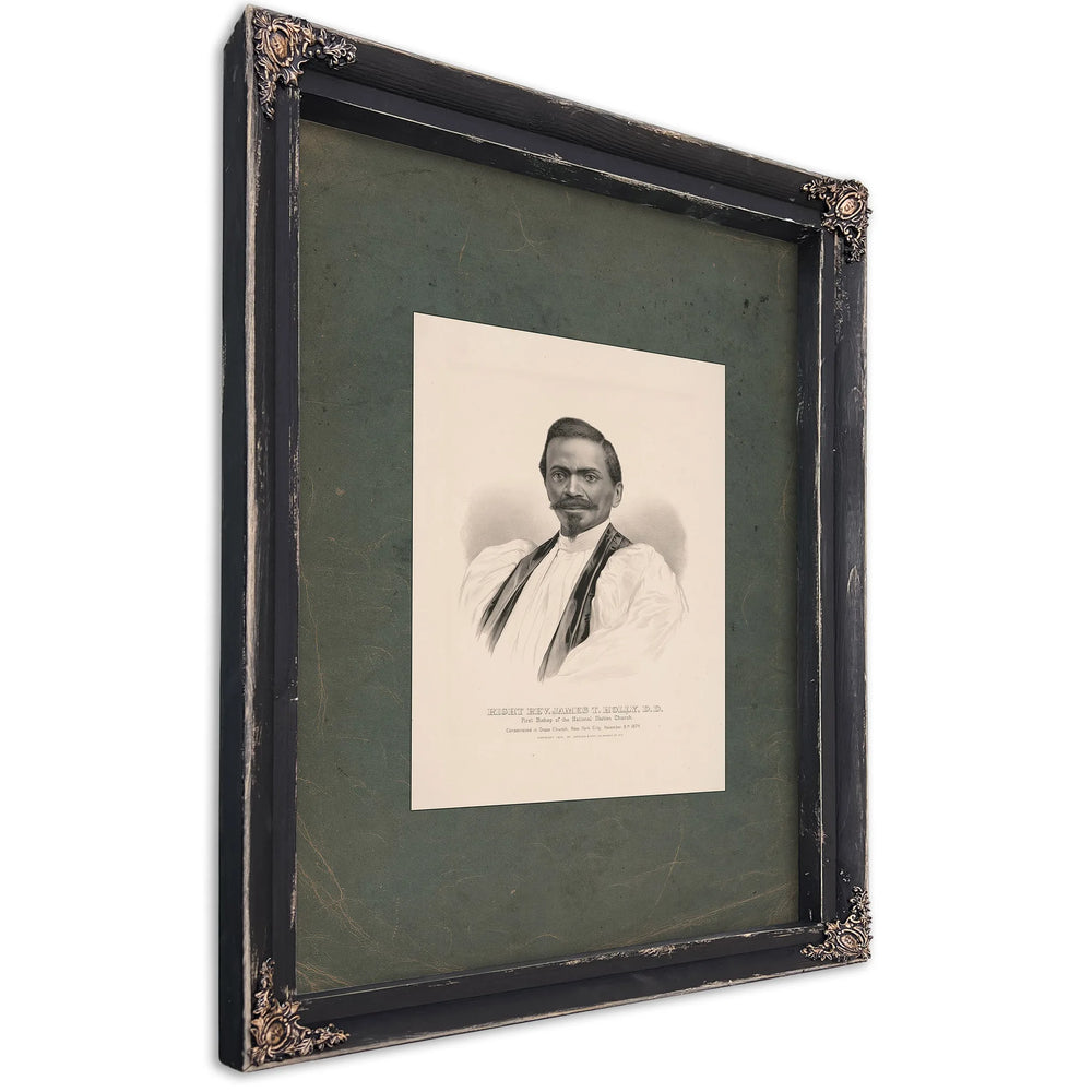 Right Rev James Theodore Augustus Holly First Bishop of the National Haitien Church 1875 — Ebony Framed Canvas Print | Bella 