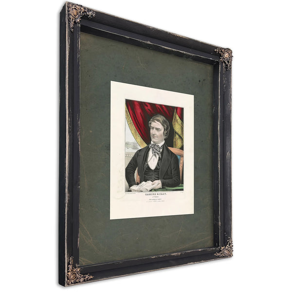 Cassius M Clay of Kentucky the Champion of Liberty 1846 — Ebony Framed Canvas Print | Bella Frye