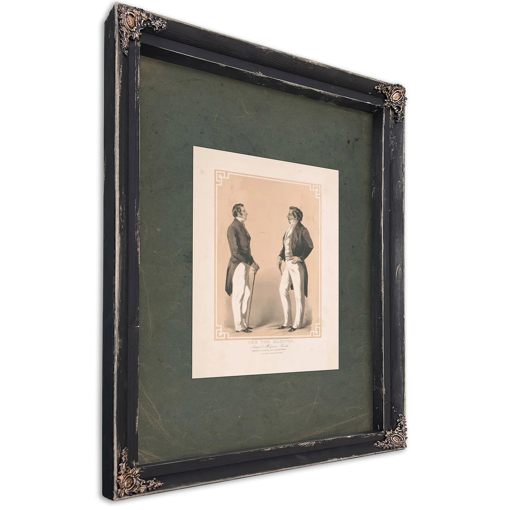 The Two Martyrs Joseph Hyrum Smith 1847 — Ebony Framed Canvas Print | Bella Frye