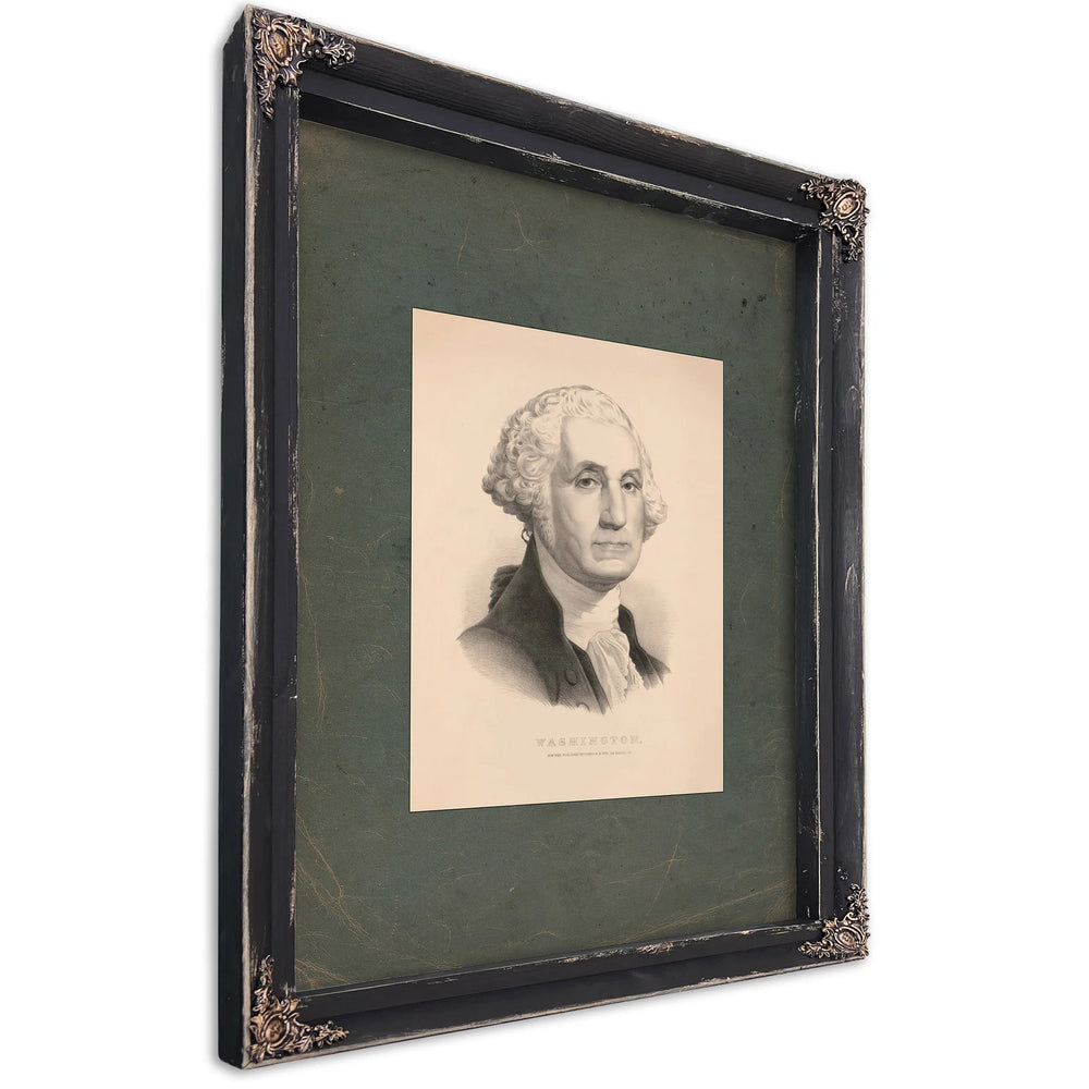 George Washington 19th Century 2 — Ebony Framed Canvas Print | Bella Frye