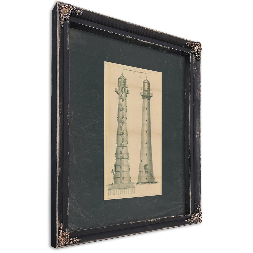 Cape Canaveral Iron Sentinel the Keepers Spiral Ascent — Ebony Framed Canvas Print | Bella Frye