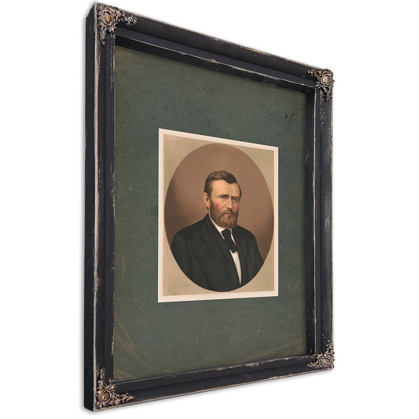 Grant in Citizens Clothes 1868 — Ebony Framed Canvas Print | Bella Frye