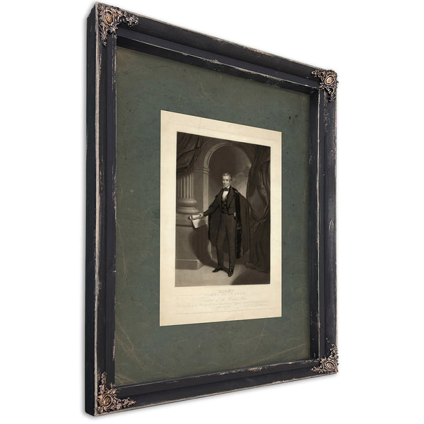 James Knox Polk President of the United States 1845 — Ebony Framed Canvas Print | Bella Frye