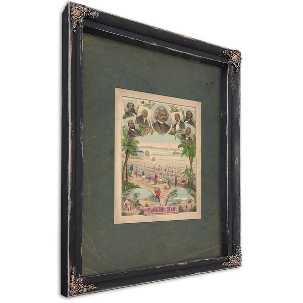 From the Plantation to the Senate 1883 — Ebony Framed Canvas Print | Bella Frye