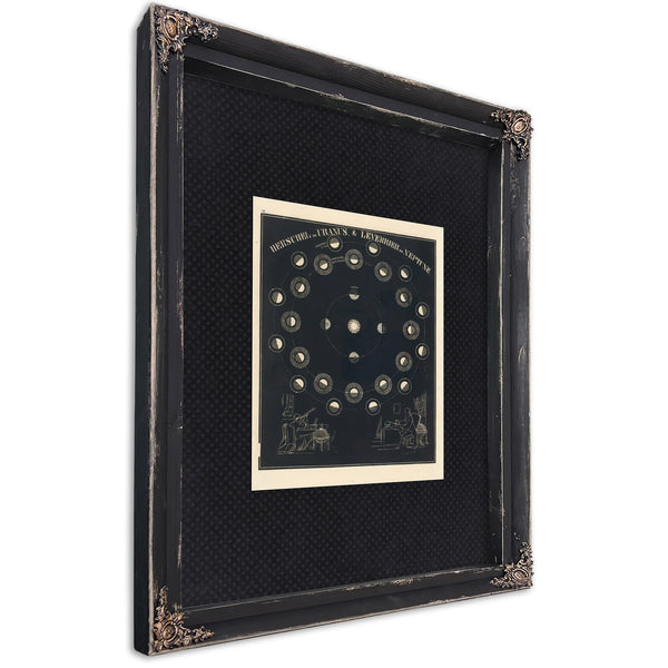 The Astronomer's Vigil Uranus Neptune Orbital Study — Ebony Framed Canvas Print | Bella Frye