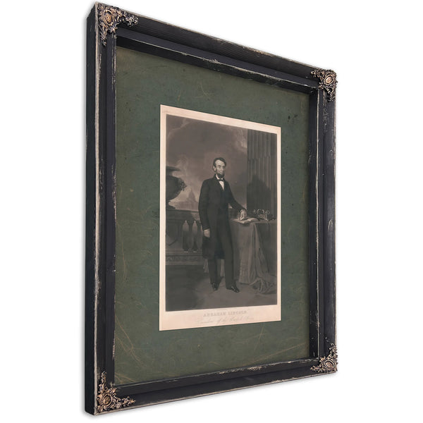 Abraham Lincoln President of the United States 19th Century — Ebony Framed Canvas Print | Bella Frye