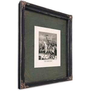General Franz Sigel at the Battle of Pea Ridge Ark March 8th 1862 1862 — Ebony Framed Canvas Print | Bella Frye