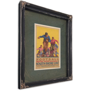Football Notre Dame South Bend by South Shore Line Dpla — Ebony Framed Canvas Print | Bella Frye