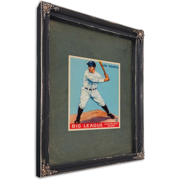 Lougehriggoudeycard — Ebony Framed Canvas Print | Bella Frye