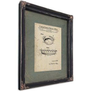 The Brockett Seal Blueprint for the American Cold One — Ebony Framed Canvas Print | Bella Frye