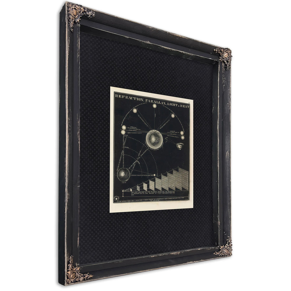 The Celestial Mechanics of Light and Shadow — Part B — Ebony Framed Canvas Print | Bella Frye