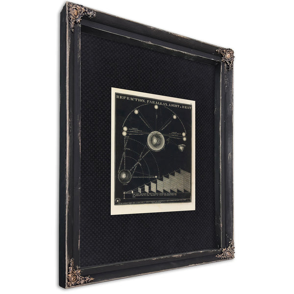 The Celestial Mechanics of Light and Shadow — Part B — Ebony Framed Canvas Print | Bella Frye