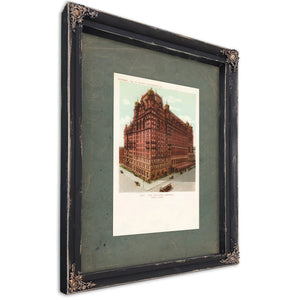 The Gilded Palace Where Astors Built Their Empire in Brick and Ambition — Ebony Framed Canvas Print | Bella Frye