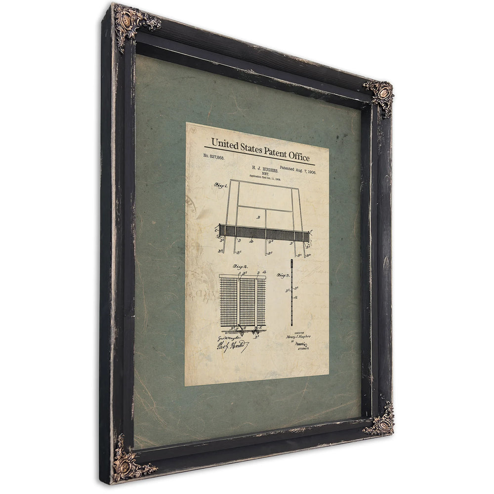 United States Patent No. 827868 Hj Hughes Net Patent August 7 196 — Ebony Framed Canvas Print | Bella Frye