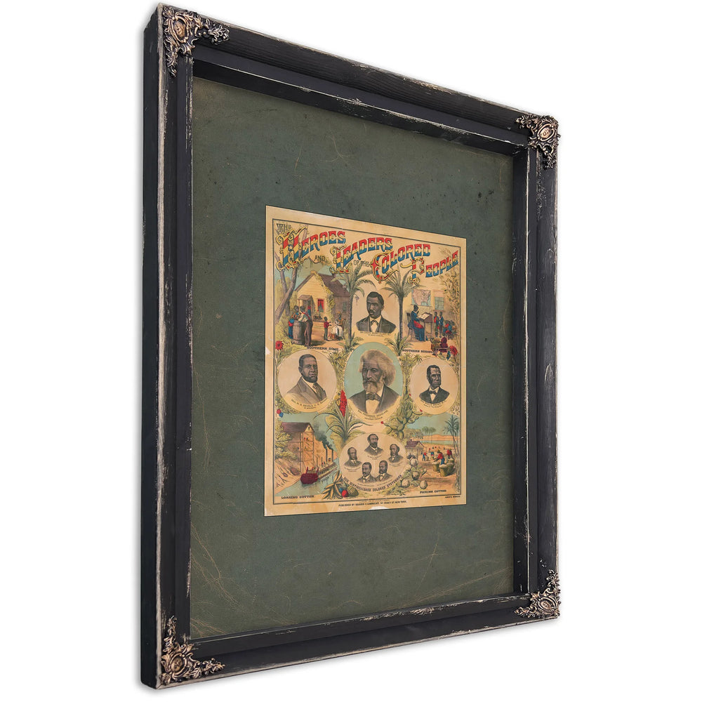 The Heroes and Leaders of the Colored People 1883 — Ebony Framed Canvas Print | Bella Frye