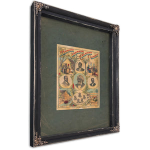 The Heroes and Leaders of the Colored People 1883 — Ebony Framed Canvas Print | Bella Frye