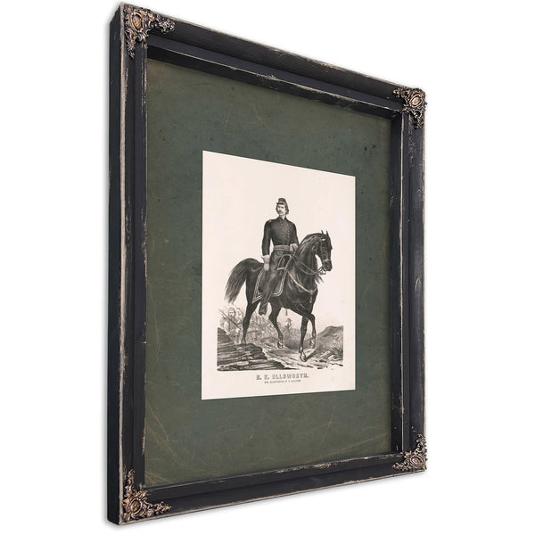 Elmer Ephraim Ellsworth 19th Century — Ebony Framed Canvas Print | Bella Frye
