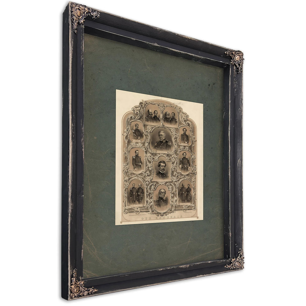 Our Generals 1862 — Ebony Framed Canvas Print | Bella Frye