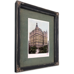 The Ansonia Gilded Age Monument to Manhattan Grandeur — Ebony Framed Canvas Print | Bella Frye