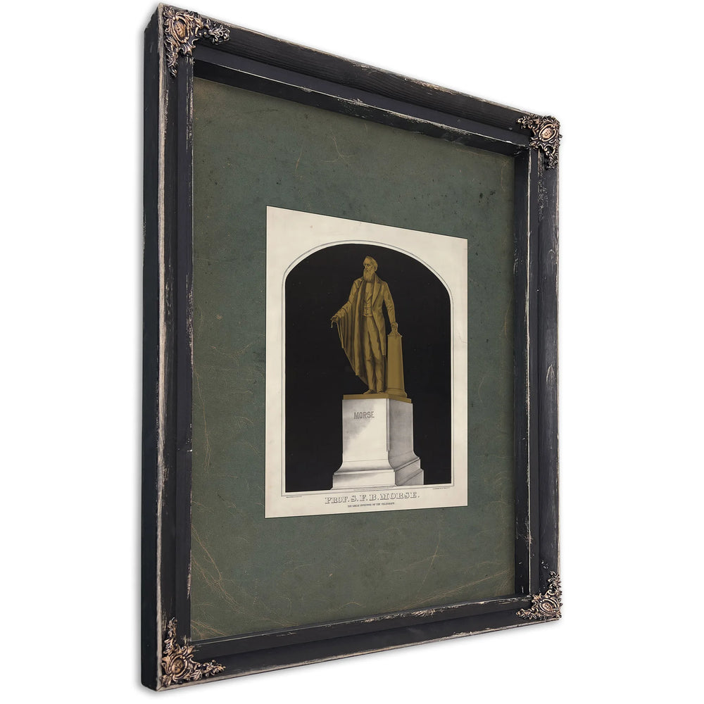 Samuel Finley Breese Morse the Great Inventor of the Telegraph 187 — Ebony Framed Canvas Print | Bella Frye