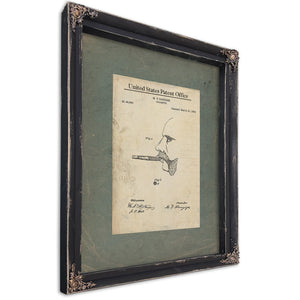 The Danziger Cigarette Patent of 1865 — Ebony Framed Canvas Print | Bella Frye