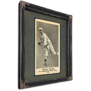 D329 Weil Baking Babe Ruth Rookie — Ebony Framed Canvas Print | Bella Frye