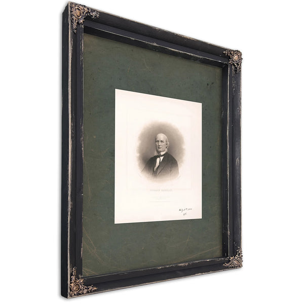 Horace Greeley 1865 — Ebony Framed Canvas Print | Bella Frye