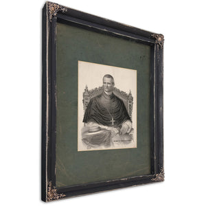 His Eminence Cardinal Mccloskey Archbishop of New York 1875 — Ebony Framed Canvas Print | Bella Frye