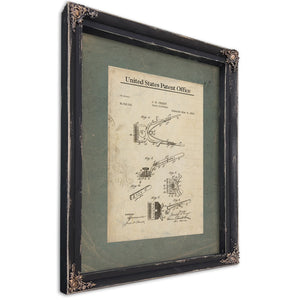 The Barbers Instrument Patent No. 51619 — Ebony Framed Canvas Print | Bella Frye
