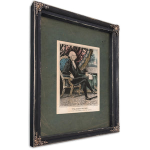 Washington the Patriot the Statesman and the Warrior 1846 — Ebony Framed Canvas Print | Bella Frye