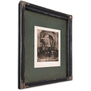 President Abraham Lincoln and His Generals 1884 — Ebony Framed Canvas Print | Bella Frye