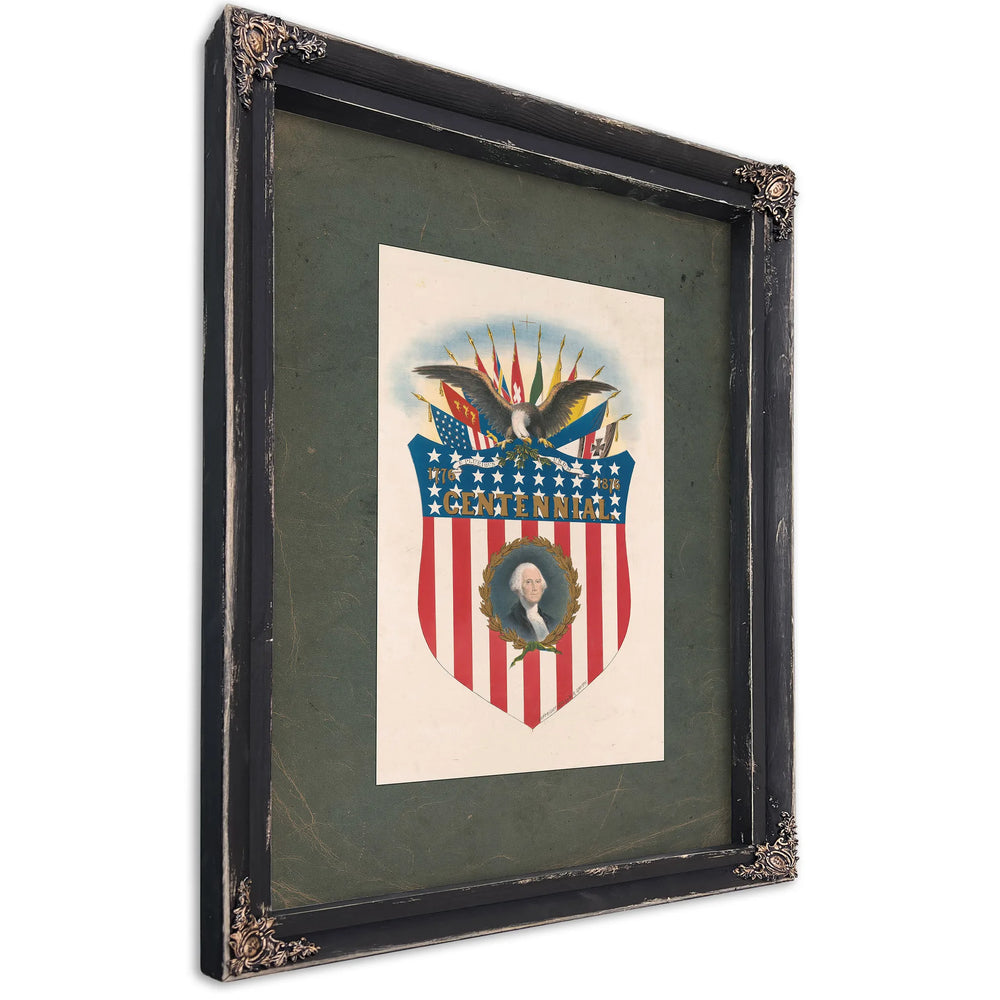 Centennial 1776 1876 1876 — Ebony Framed Canvas Print | Bella Frye