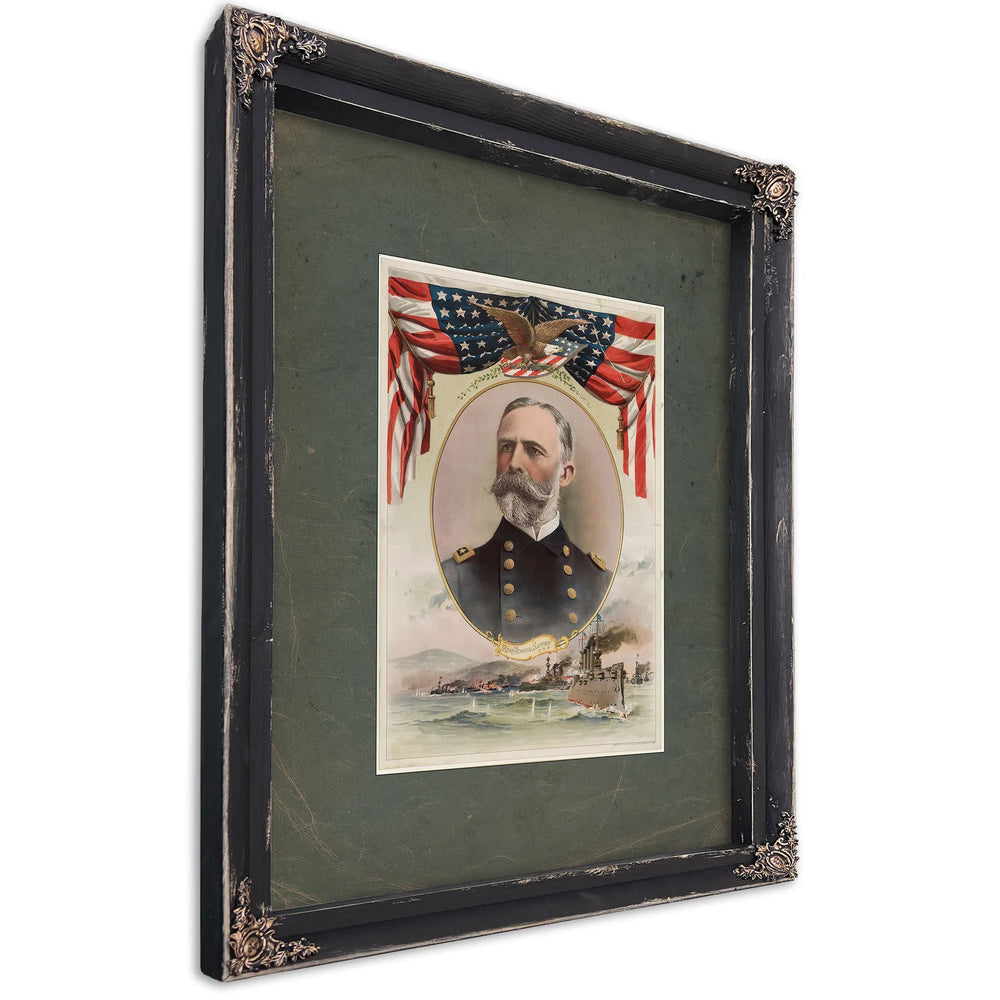 Rear Admiral Sampson Usn 1899 — Bourbon Framed Canvas Print | Bella Frye