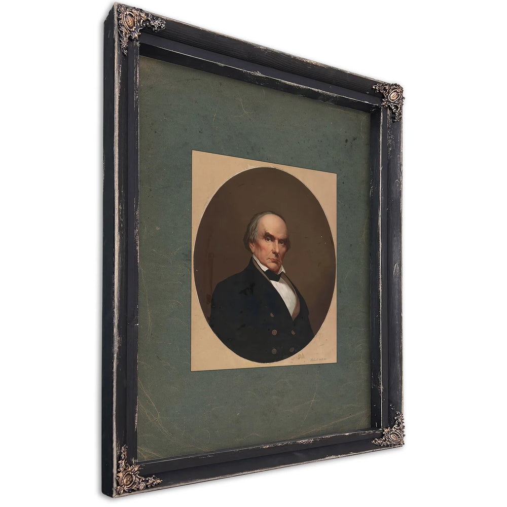 Daniel Webster 1865 — Ebony Framed Canvas Print | Bella Frye